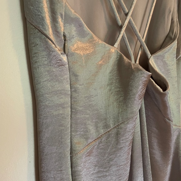 Silver/metallic floor length gown - Picture 4 of 7